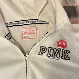 PINK Victoria's Secret Peace Zip Up Hoodie